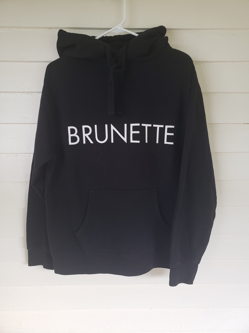Brunette The Label Black Heavyweight Logo Print Hoodie Size S/M
